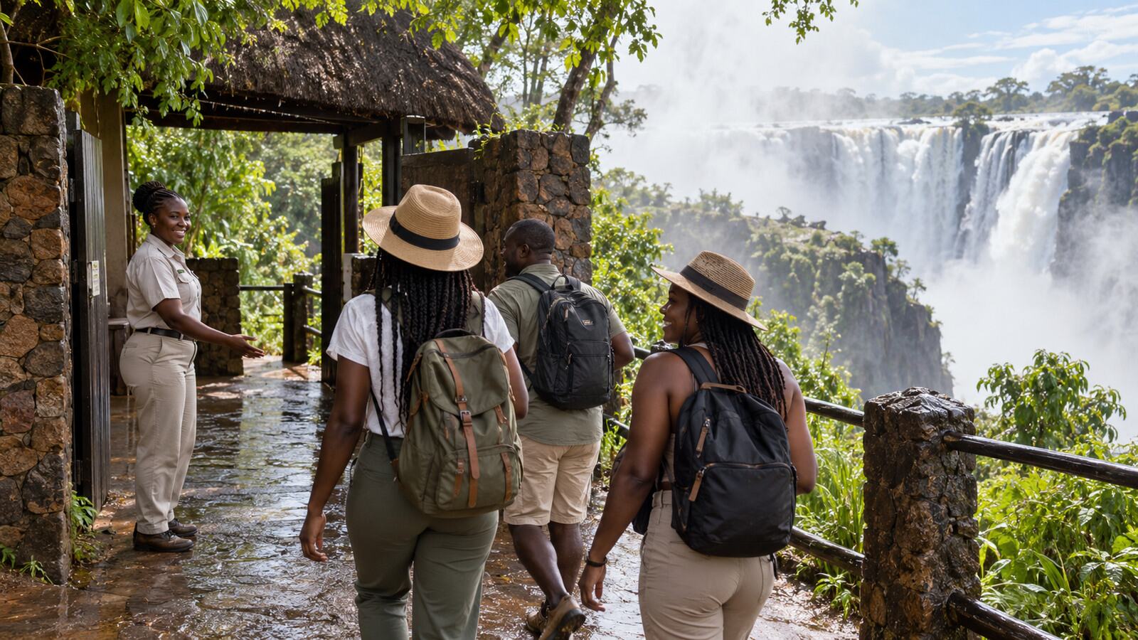 Illustration for Where can I plan and pay for entry to Victoria Falls, and can it be done online